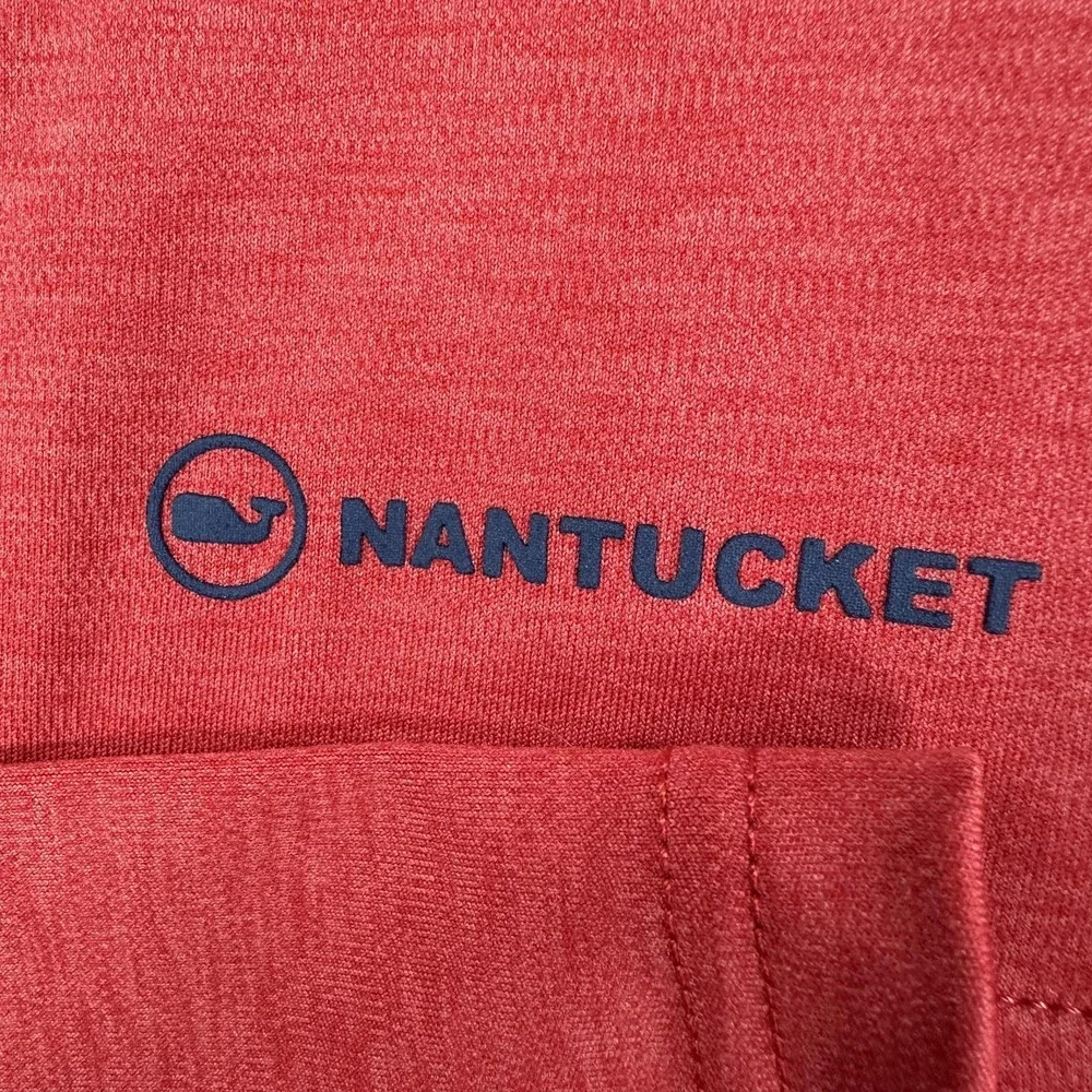 Vineyard Vines On-The-Go Shep Shirt Mens Large Red 1/4 Zip Nantucket Pullover